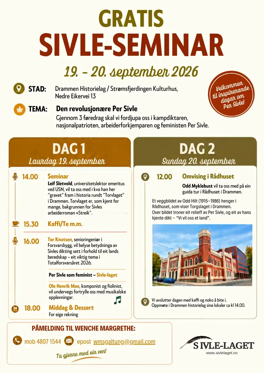 Seminar & Årsmøte 2026 Strømsfjerdingen kulturhus